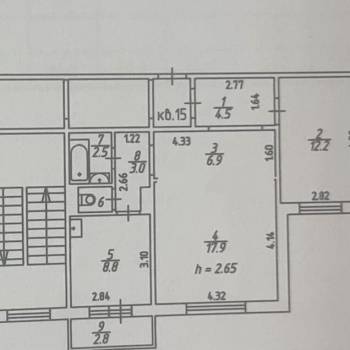 Продается 2-х комнатная квартира, 57 м²