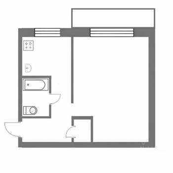 Продается 1-комнатная квартира, 30,8 м²