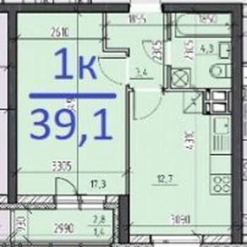 Сдается 1-комнатная квартира, 37,7 м²