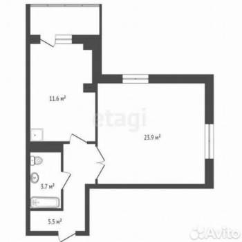 Продается 1-комнатная квартира, 44,7 м²