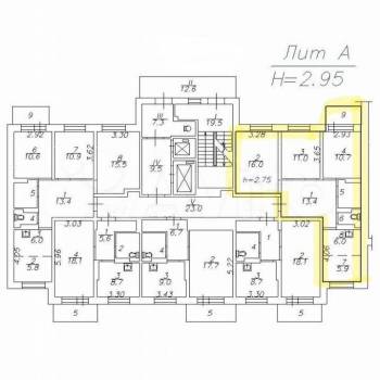 Сдается Многокомнатная квартира, 68,4 м²