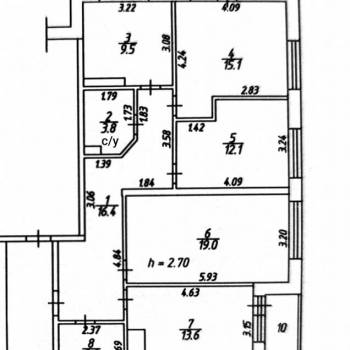 Продается Многокомнатная квартира, 93,4 м²