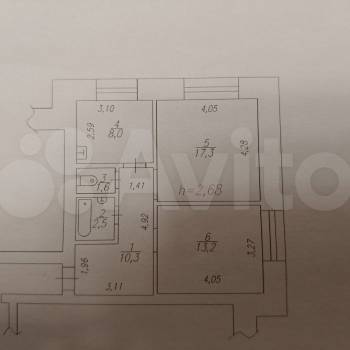 Продается 2-х комнатная квартира, 52,9 м²