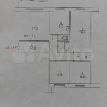 Продается Многокомнатная квартира, 82 м²
