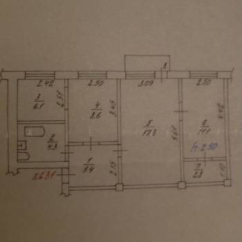 Продается 3-х комнатная квартира, 56,2 м²