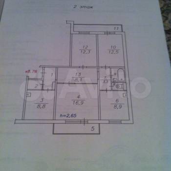 Продается Многокомнатная квартира, 79,2 м²