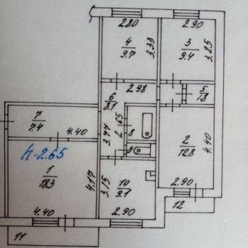 Продается Многокомнатная квартира, 82,4 м²
