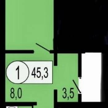 Продается 1-комнатная квартира, 44 м²