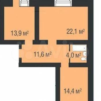 Продается 3-х комнатная квартира, 68 м²