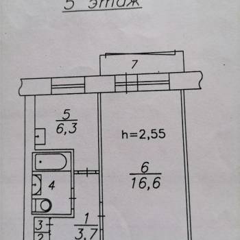 Продается 1-комнатная квартира, 31,1 м²