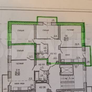 Сдается Многокомнатная квартира, 81,1 м²