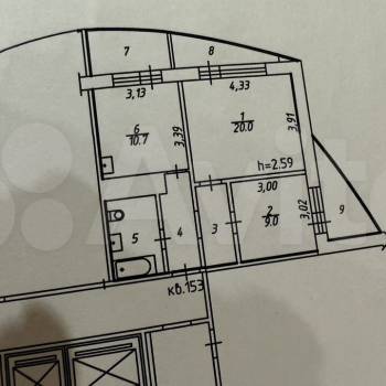Сдается 2-х комнатная квартира, 49 м²