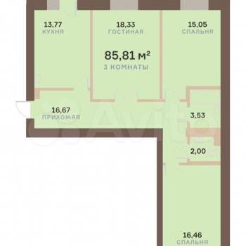 Сдается Многокомнатная квартира, 86 м²