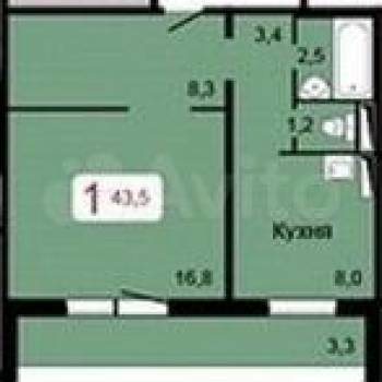 Сдается 1-комнатная квартира, 44 м²