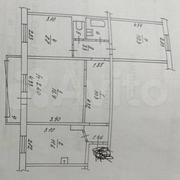 Продается 3-х комнатная квартира, 68 м²