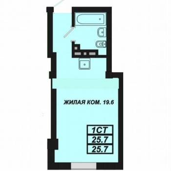 Сдается 1-комнатная квартира, 25,7 м²