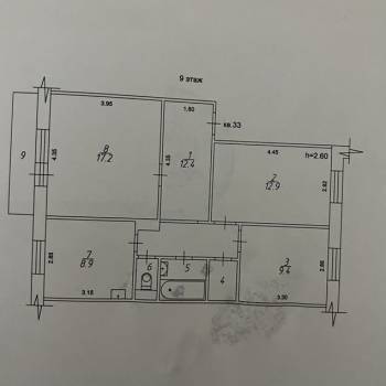 Продается 3-х комнатная квартира, 67,3 м²