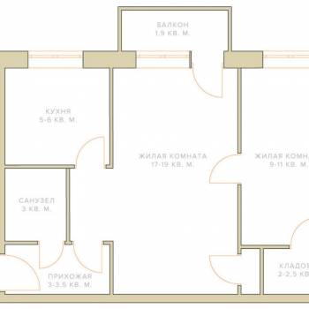Сдается 2-х комнатная квартира, 46 м²