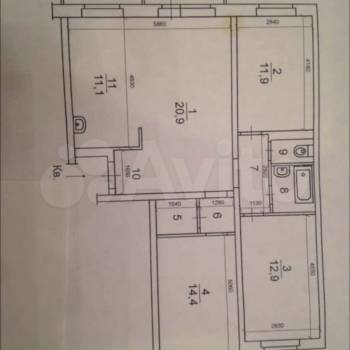 Продается Многокомнатная квартира, 88,6 м²