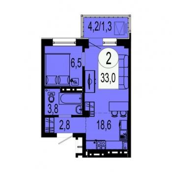 Сдается 1-комнатная квартира, 33 м²