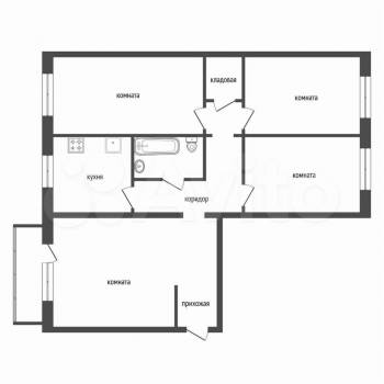 Продается Многокомнатная квартира, 82,2 м²