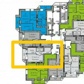 Продается 1-комнатная квартира, 43 м²
