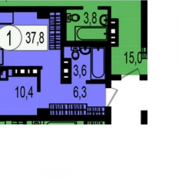 Продается 1-комнатная квартира, 36 м²