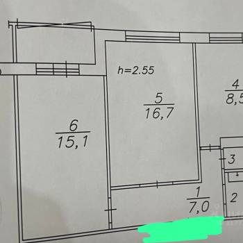 Продается 2-х комнатная квартира, 50,8 м²