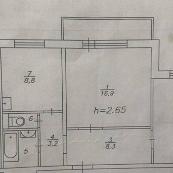 Продается 2-х комнатная квартира, 53,1 м²