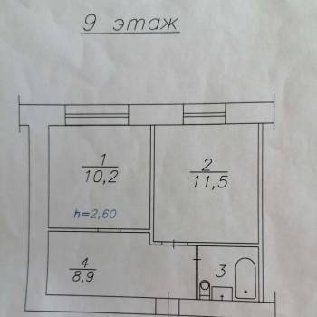 Продается 2-х комнатная квартира, 34 м²