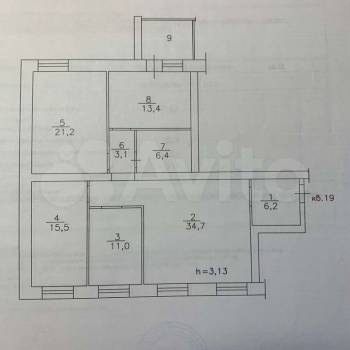 Продается Многокомнатная квартира, 120 м²