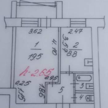 Продается 1-комнатная квартира, 36,4 м²