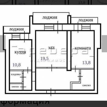 Сдается 2-х комнатная квартира, 63 м²