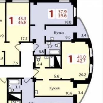 Сдается 1-комнатная квартира, 42,7 м²