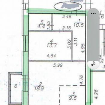 Продается 2-х комнатная квартира, 57 м²