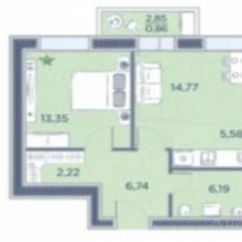 Сдается 2-х комнатная квартира, 50 м²