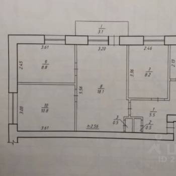 Продается 3-х комнатная квартира, 62 м²