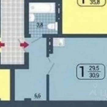 Продается 1-комнатная квартира, 29 м²