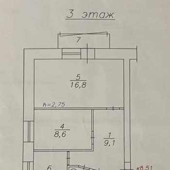 Продается 2-х комнатная квартира, 43,2 м²