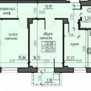 Продается 2-х комнатная квартира, 70 м²