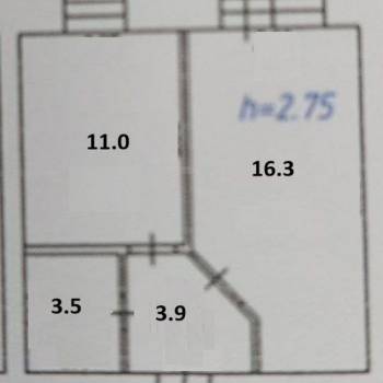 Продается 1-комнатная квартира, 34,7 м²