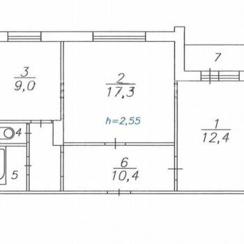 Сдается 2-х комнатная квартира, 58 м²