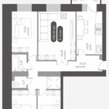 Продается Многокомнатная квартира, 109,4 м²