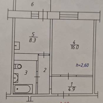 Продается 1-комнатная квартира, 36,8 м²