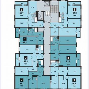 Продается 2-х комнатная квартира, 68 м²