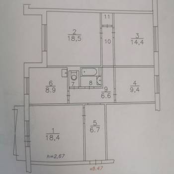 Продается Многокомнатная квартира, 91,6 м²