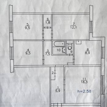 Продается Многокомнатная квартира, 77,9 м²