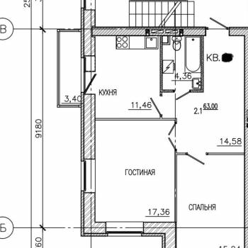 Сдается 2-х комнатная квартира, 63 м²