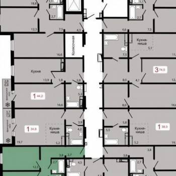 Продается 2-х комнатная квартира, 54 м²