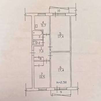 Продается 3-х комнатная квартира, 62,1 м²